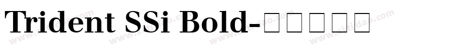 Trident SSi Bold字体转换